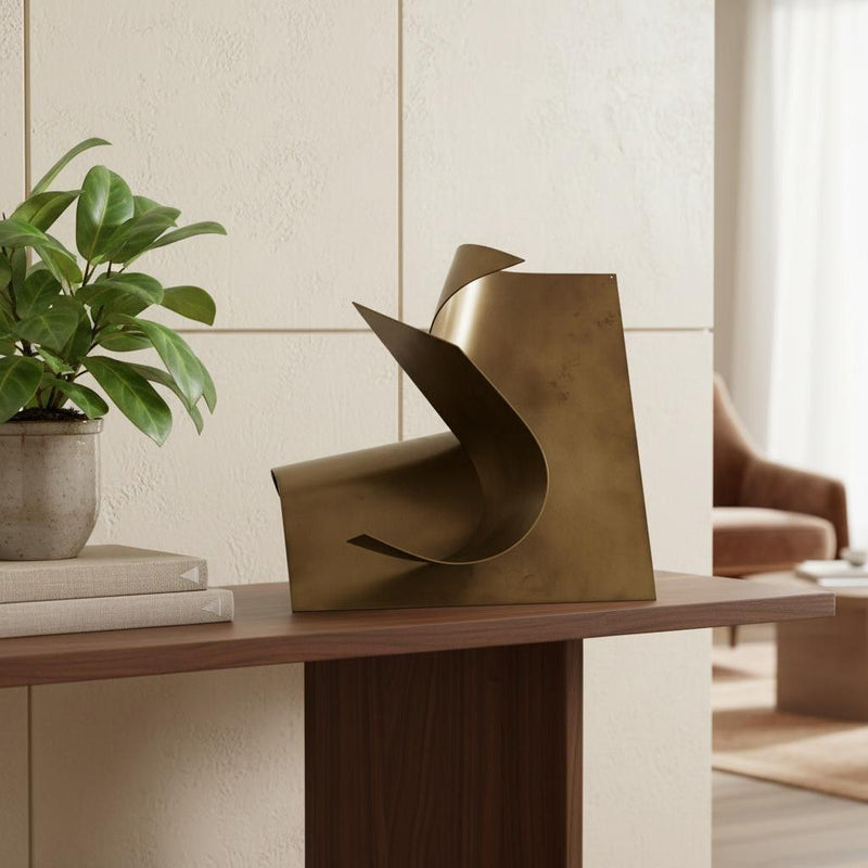 Contempo Abstract Sculpture (392541) - Antiqued Gold