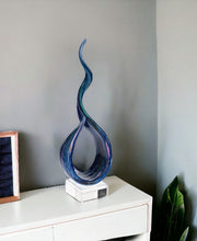 Load image into Gallery viewer, Murano Modern Abstract Tabletop Sculpture (376070) - Blue / Green
