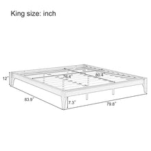 Load image into Gallery viewer, Solid Dry Bamboo Platform Bed Frame, With Slat Support
