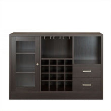 Load image into Gallery viewer, Solid Wood Frame With Five Shelves And Two Drawers - Espresso
