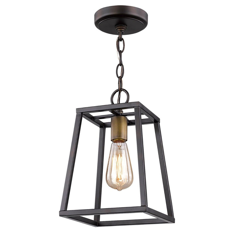 Metal Tapered Hanging Light - Antique Bronze