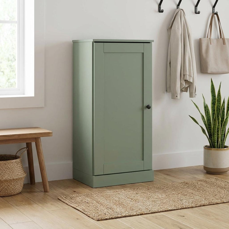 Ten Pair Solid Woodshoe Storage Cabinet (752119) - Sage