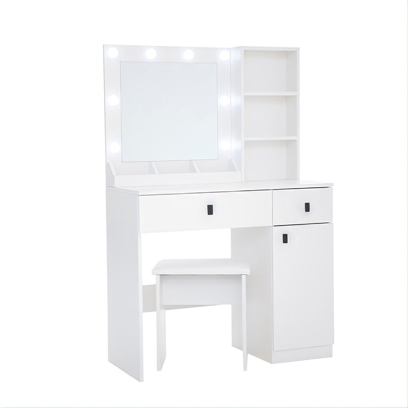 Wood Lighted Two Drawer Dresser (714435) - White