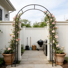 Load image into Gallery viewer, Metal Garden Arch Garden Arbor Trellis Climbing Plants Support Rose Arch Outdoor Arch
