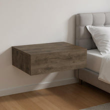 Load image into Gallery viewer, 5" One Drawer Faux Wood Floating Nightstand - Dark Brown
