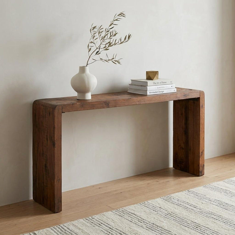 Reclaimed Sled Console Table - Brown
