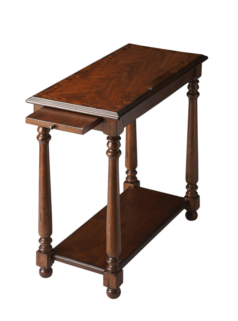 End Table With Shelf - Wood Brown
