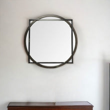Load image into Gallery viewer, 46" Abstract Metal Framed Accent Mirror - Black
