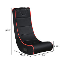 Load image into Gallery viewer, Foldable Gaming Chair With Onboard Speakers, Bluetooth Connection - Black / Red
