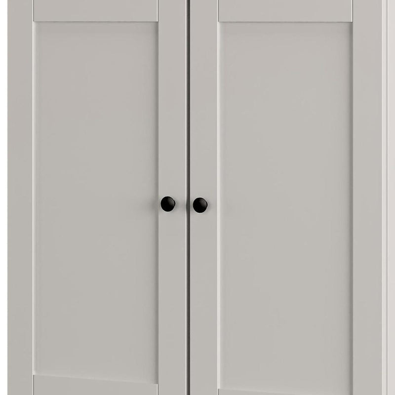 Twenty Pair Solid Woodshoe Storage Cabinet (752356) - Off White