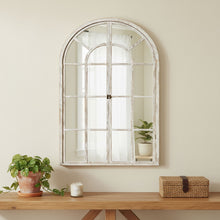 Load image into Gallery viewer, 36" Arch Framed Accent Mirror - White
