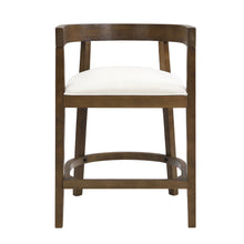 Load image into Gallery viewer, Modern Rubberwood Counter Stool Set With Upholstered Seats
