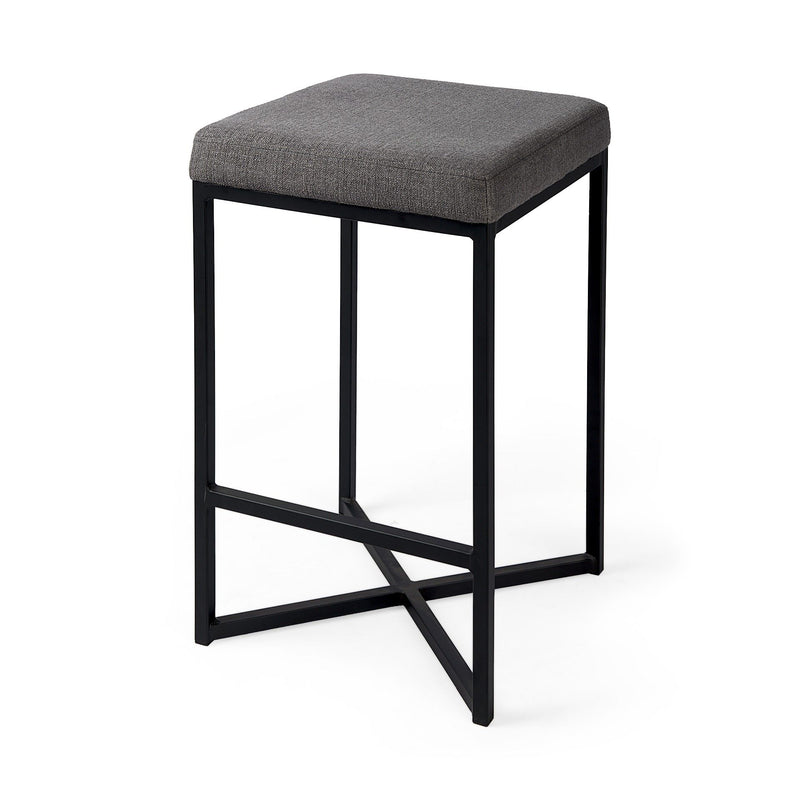 Steel Backless Counter Height Bar Chair - Brown