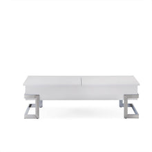 Load image into Gallery viewer, Metal Lift Top Coffee Table - White And Silver
