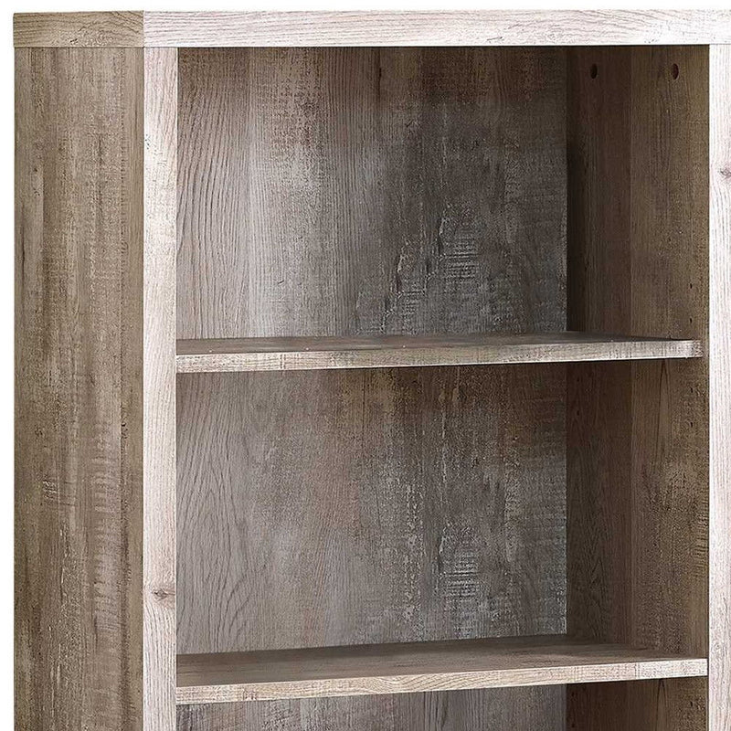 Adjustable Four Tier Bookcase - Taupe