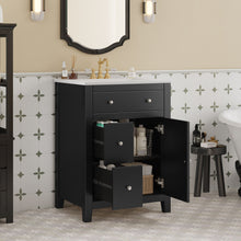 Load image into Gallery viewer, Bathroom Vanity With Basin, Rectangular Cabinet With 2 Drawers And Soft Closing Door
