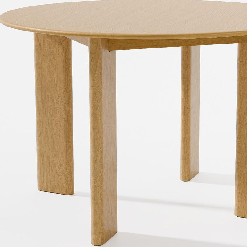 45" Solid Wood Round Top Dining Table - Beige