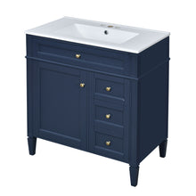 Load image into Gallery viewer, Bathroom Vanity With Top Sink, 2 Drawers &amp; Tip Out Drawer
