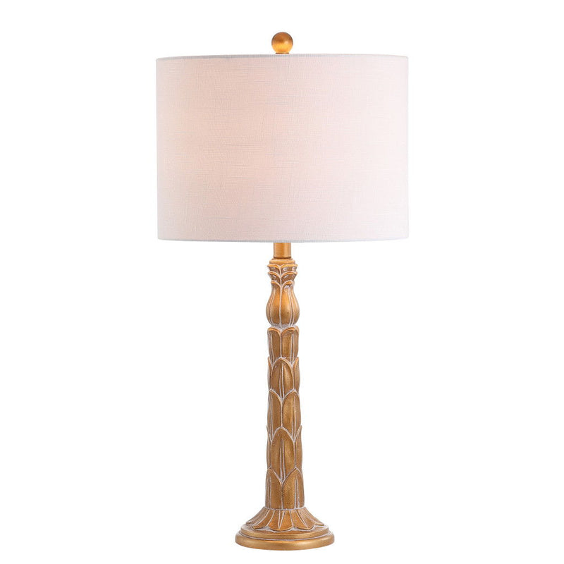 Table Lamp With Drum Shade - Gold