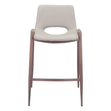 Load image into Gallery viewer, Steel Low Back Counter Height Bar Chairs (Set of 2) - Beige And Brown
