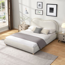 Load image into Gallery viewer, Upholstered Platform Bed Frame With Curved Headboard
