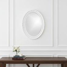 Load image into Gallery viewer, Oval Mirror In A Glossy Frame - White
