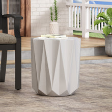 Load image into Gallery viewer, Outdoor Lightweight Concrete Side Table - Antique White
