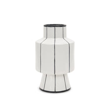 Load image into Gallery viewer, Striped Cylinder Table Vase (608358) - White / White
