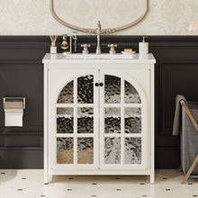 Load image into Gallery viewer, Vintage Farmhouse Bathroom Vanity With Ceramic Sink
