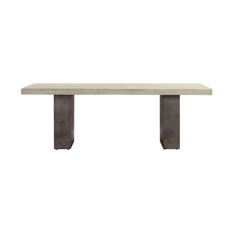 Solid Wood And Concrete Coffee Table - Gray And Dark Gray