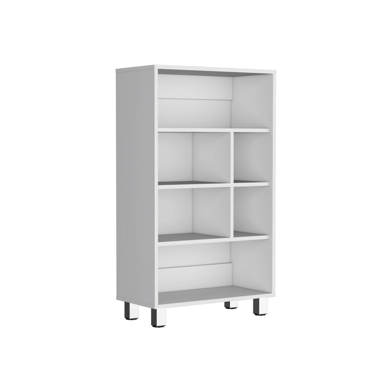 Six Tier Bookcase - White