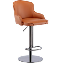 Load image into Gallery viewer, Titanium Stainless Steel Bar Stool, Grade Modern Bar Chair With Backrest, Swivel Adjustable Height For Kitchen Counter And Dining Room
