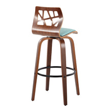 Load image into Gallery viewer, Folia - Mid Century Modern Fixed Height Barstool With Swivel With Round Footrest (Set of 2)

