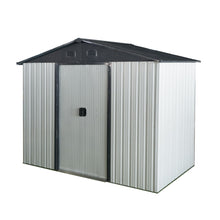 Load image into Gallery viewer, Outdoor Metal Storage Shed With Sliding Door And Foundation For Backyard, Patio, Lawn
