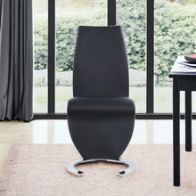 Load image into Gallery viewer, Faux Leather Dining Parsons Chairs (Set of 2) - Black
