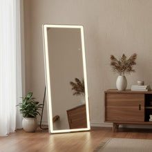 Load image into Gallery viewer, 71" Lighted Freestanding And Wall Mount Frameless Full Length Mirror - Clear
