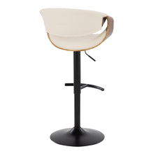 Load image into Gallery viewer, Curvo - Mid Century Modern Adjustable Barstool With Swivel &amp; Rounded T Footrest (Set of 2)
