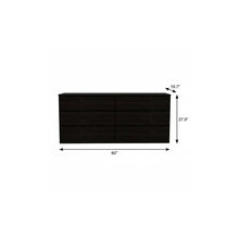 Load image into Gallery viewer, Six Drawer, Double Dresser - Black

