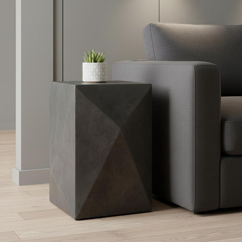 Aluminum Square End Table - Graphite