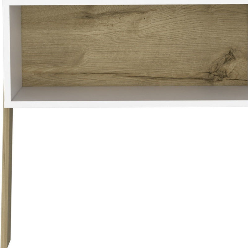 Faux Wood Nightstand - White And Oak