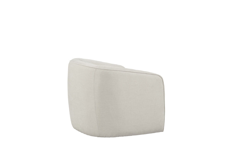 32" Contemporary Fabric Barrel Club Chair - Beige