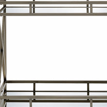 Load image into Gallery viewer, 34" X 20" X 35" Antique Metal Serving Cart - Clear / Gray
