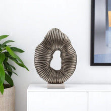 Load image into Gallery viewer, Marble Tabletop Sculpture - Silver / White
