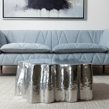 Load image into Gallery viewer, 37" Aluminum Free Form Solid Coffee Table - Silver

