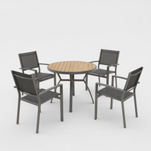 Load image into Gallery viewer, 5 Piece Patio Dining Set &amp; Table And Chairs For Outdoor Use - Gray
