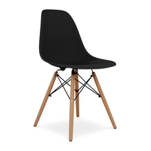 Load image into Gallery viewer, Heavy Duty Plastic Wood Dining Side Chair - Black
