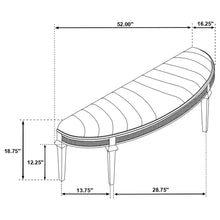 Load image into Gallery viewer, Colwood - Upholstered Curved With Channel Tufting And Slender Tapered Legs - Silver Gray
