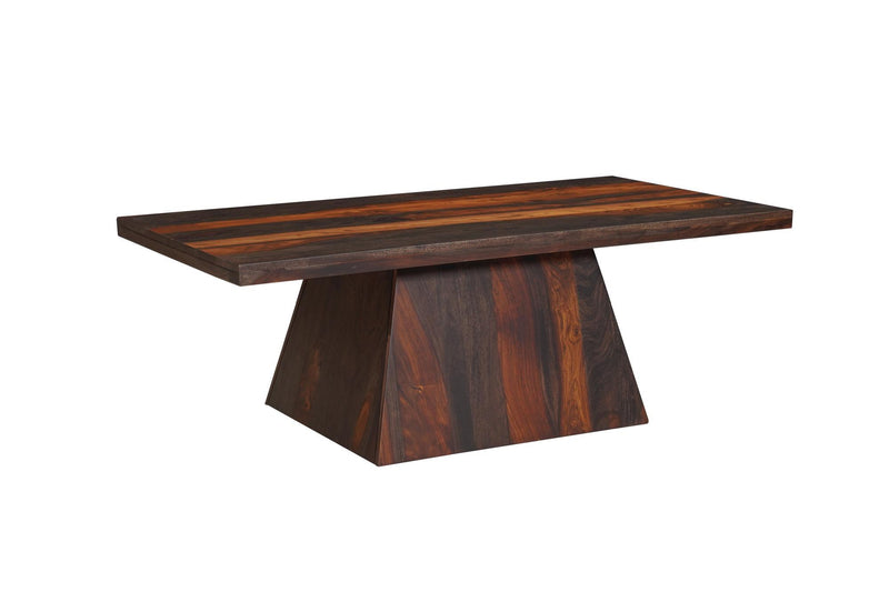Pedestal Coffee Table - Dark Brown