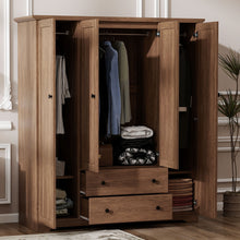 Load image into Gallery viewer, 4 Door Wardrobe Armoire With 2 Drawers
