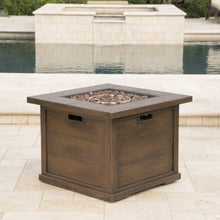 Load image into Gallery viewer, Outdoor Patio Square Gas Burning Mgo Fire Pit, Tank Inside, 40000 Btu
